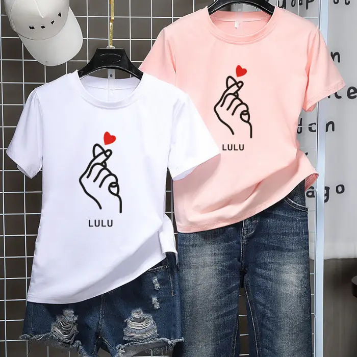 K-Style Cartoon T-Shirt Set Black Yellow Loose Women Casual - Image 8