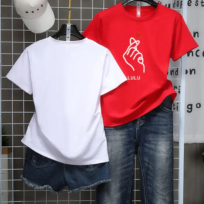 K-Style Cartoon T-Shirt Set Black Yellow Loose Women Casual - Image 10