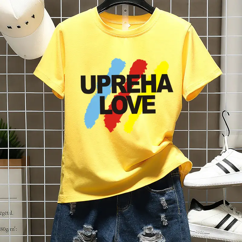 K-Style Cartoon T-Shirt Set Black Yellow Loose Women Casual — feature 6