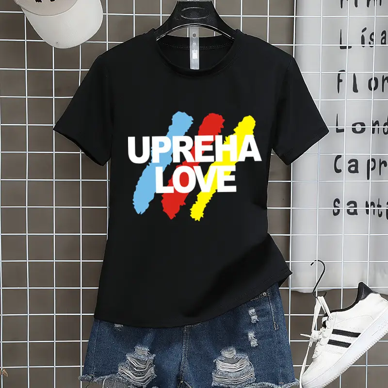 K-Style Cartoon T-Shirt Set Black Yellow Loose Women Casual — feature 7