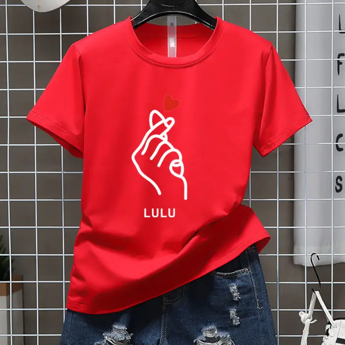 K-Style Cartoon T-Shirt Set Black Yellow Loose Women Casual - Image 2