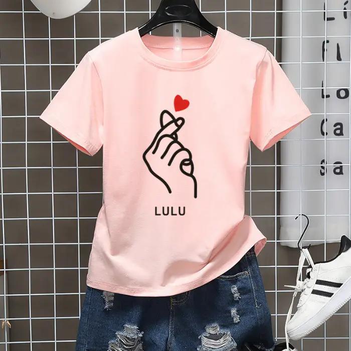 K-Style Cartoon T-Shirt Set Black Yellow Loose Women Casual - Image 5