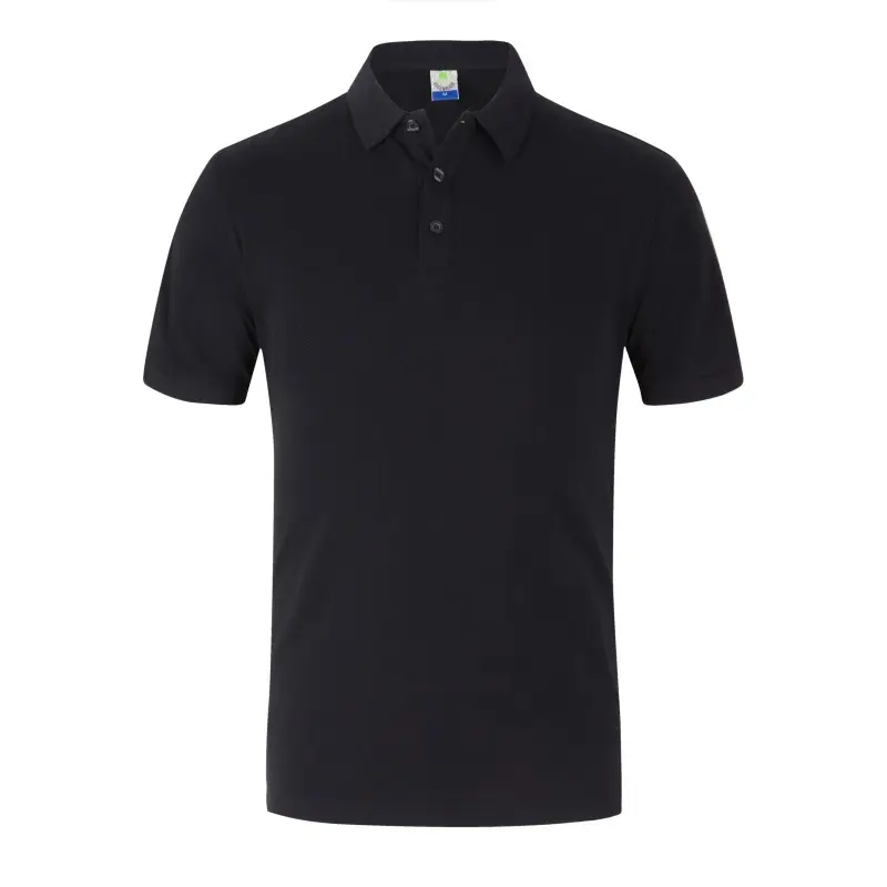 Black Cotton Polo Shirt for Boys Girls Short Sleeve - Image 6