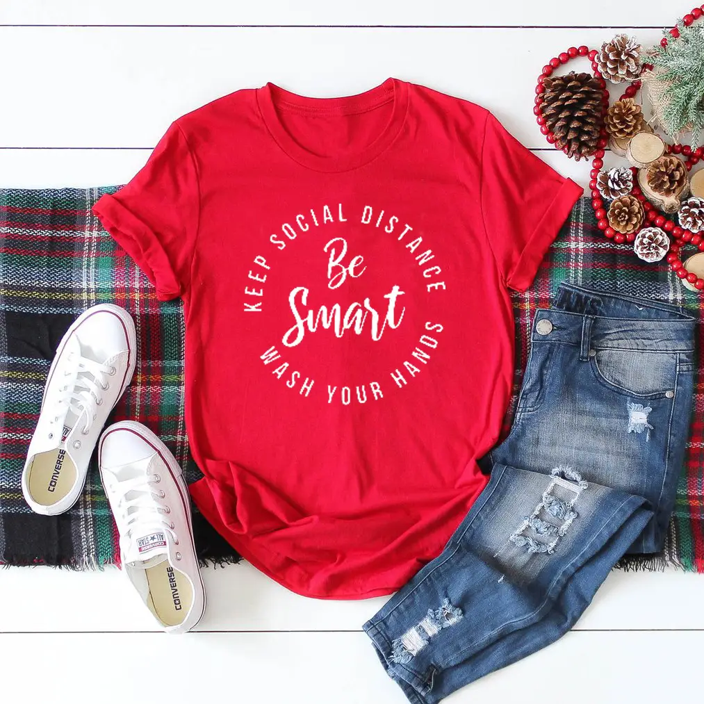 Keep Social Distance T-Shirt White Hand Wash - Image 10