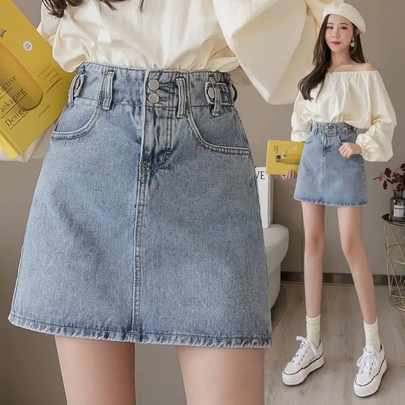 Women Denim High Waist Skirt 2025 Spring Summer - Image 3