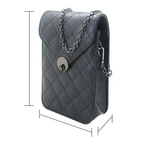 Black Quilted Women's Shoulder Bag with Logo Closure - Image 3