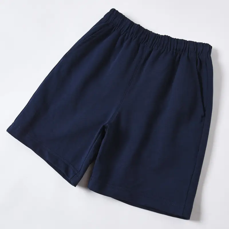 Children's Dark Blue Cotton Sports Shorts Boys - Image 3