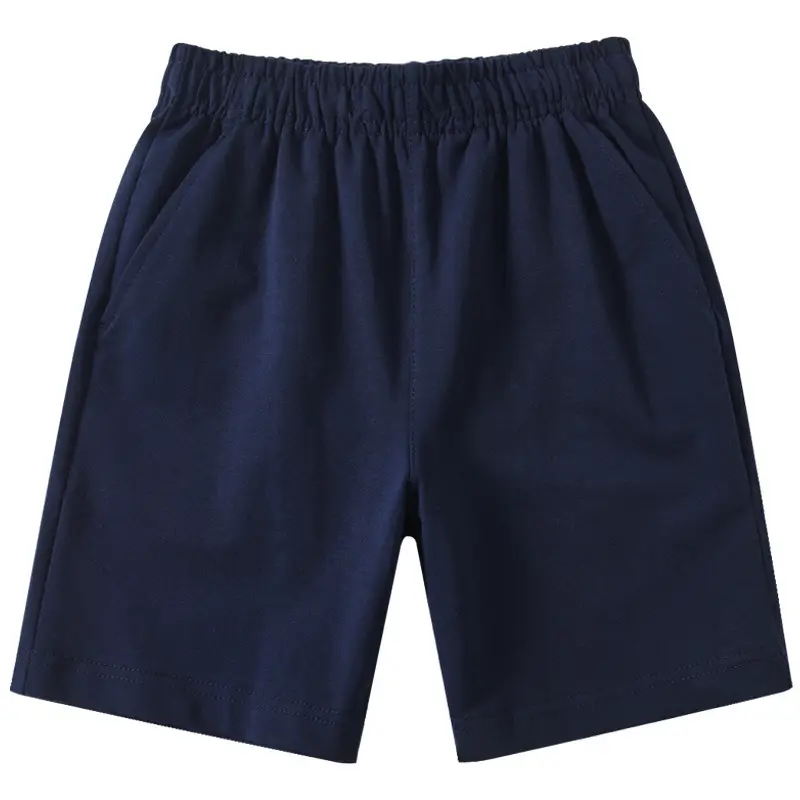 Children's Dark Blue Cotton Sports Shorts Boys - Image 7