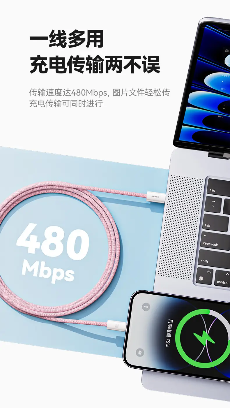 Pinsheng 20W PD30A Type-C Charger Pink — feature 42