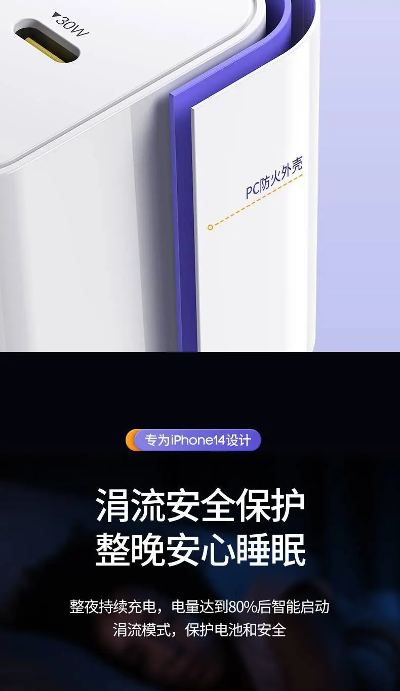 Pinsheng 20W PD30A Type-C Charger Pink — feature 7