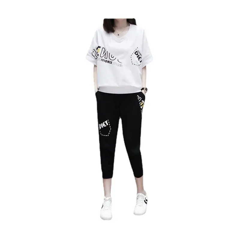 Women's Fat mm Summer Sports Suit Large Size