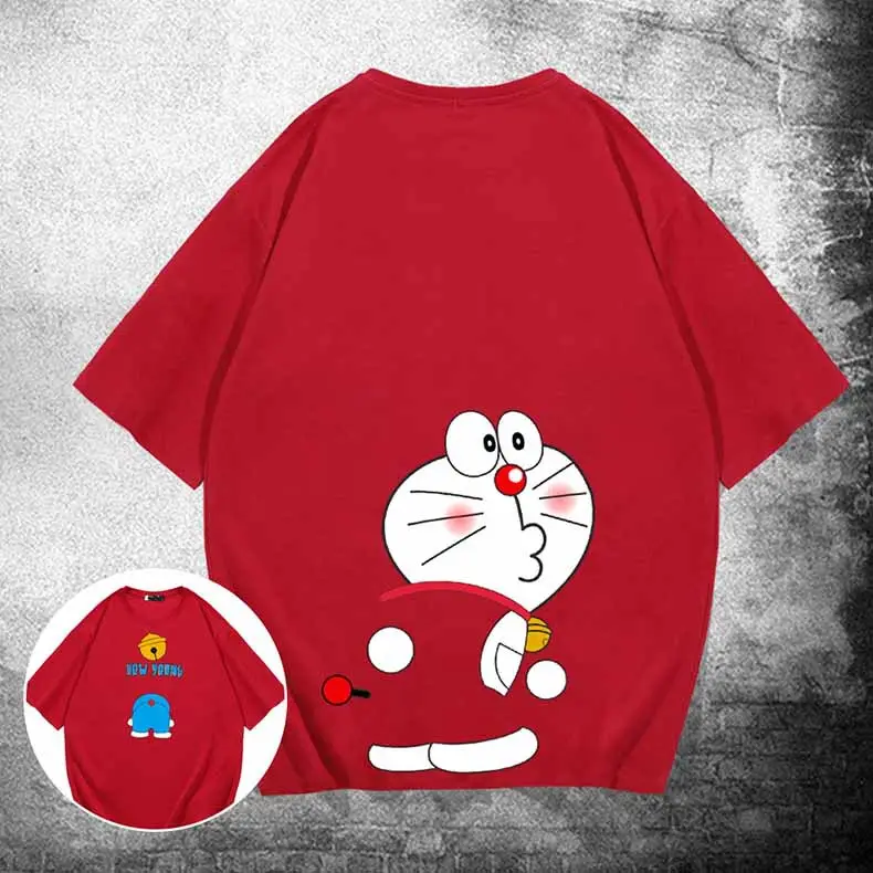 Y Cartoon T-shirt Women Men Summer Loose Cotton Half Sleeve - Image 16