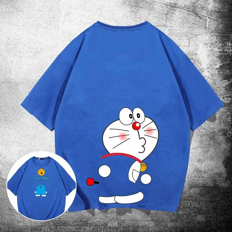 Y Cartoon T-shirt Women Men Summer Loose Cotton Half Sleeve - Image 17