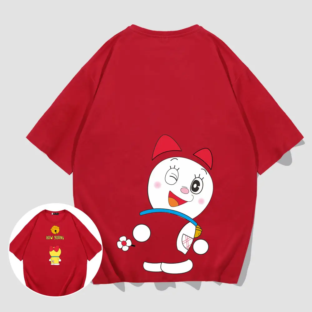 Y Cartoon T-shirt Women Men Summer Loose Cotton Half Sleeve - Image 10