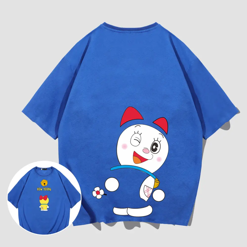 Y Cartoon T-shirt Women Men Summer Loose Cotton Half Sleeve - Image 11