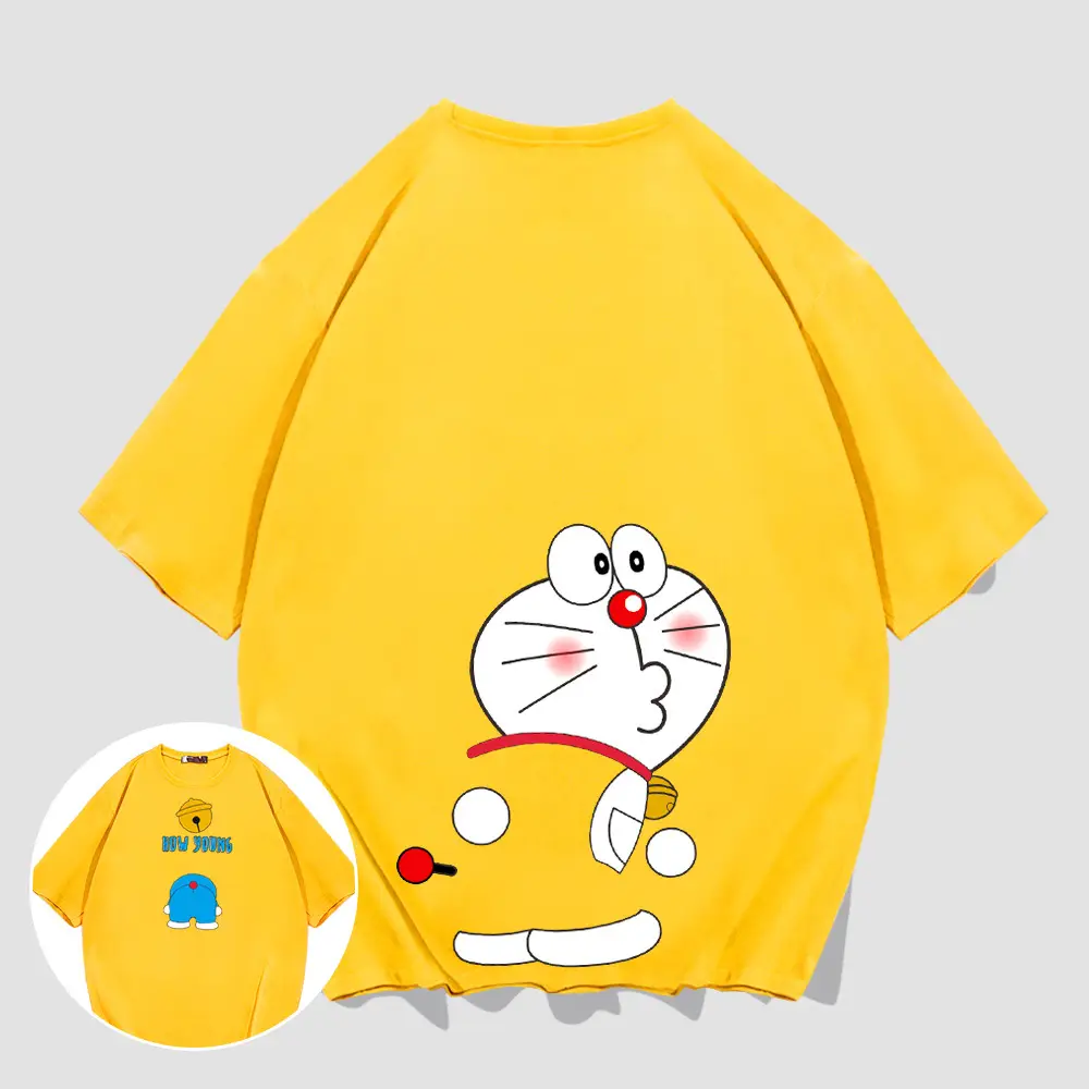 Y Cartoon T-shirt Women Men Summer Loose Cotton Half Sleeve - Image 3
