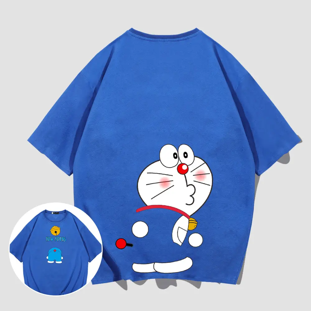 Y Cartoon T-shirt Women Men Summer Loose Cotton Half Sleeve - Image 5