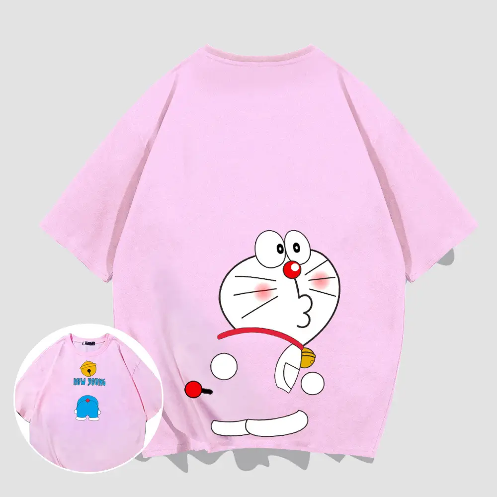 Y Cartoon T-shirt Women Men Summer Loose Cotton Half Sleeve - Image 6