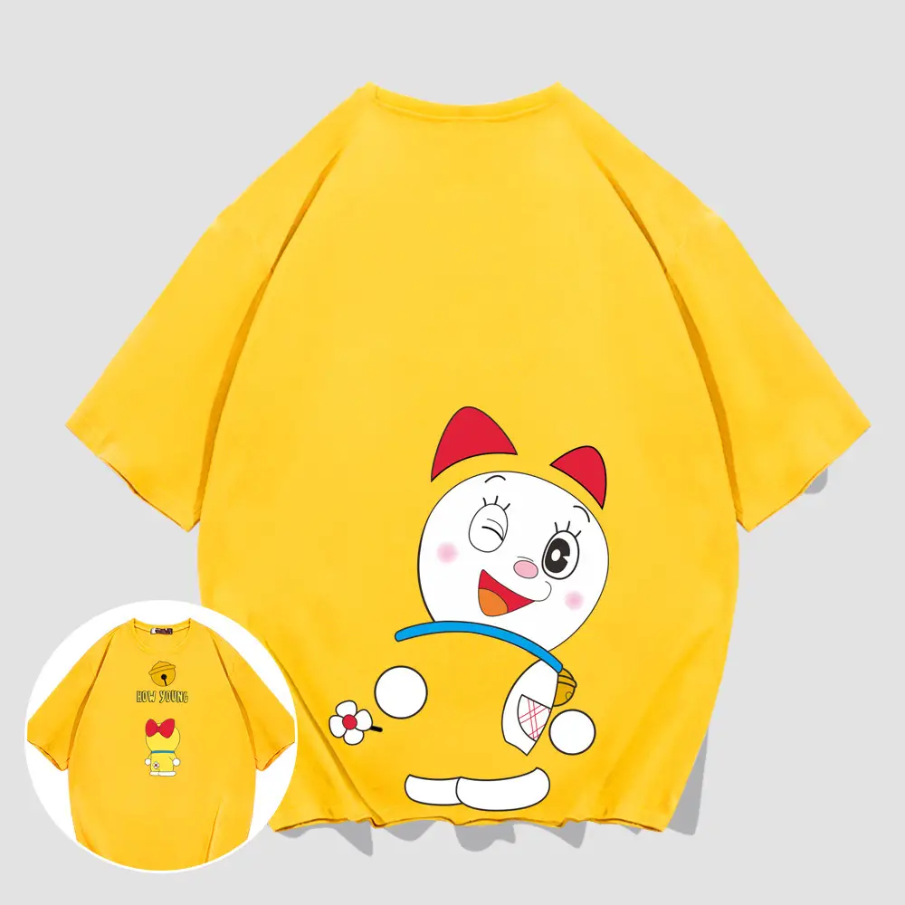 Y Cartoon T-shirt Women Men Summer Loose Cotton Half Sleeve - Image 9
