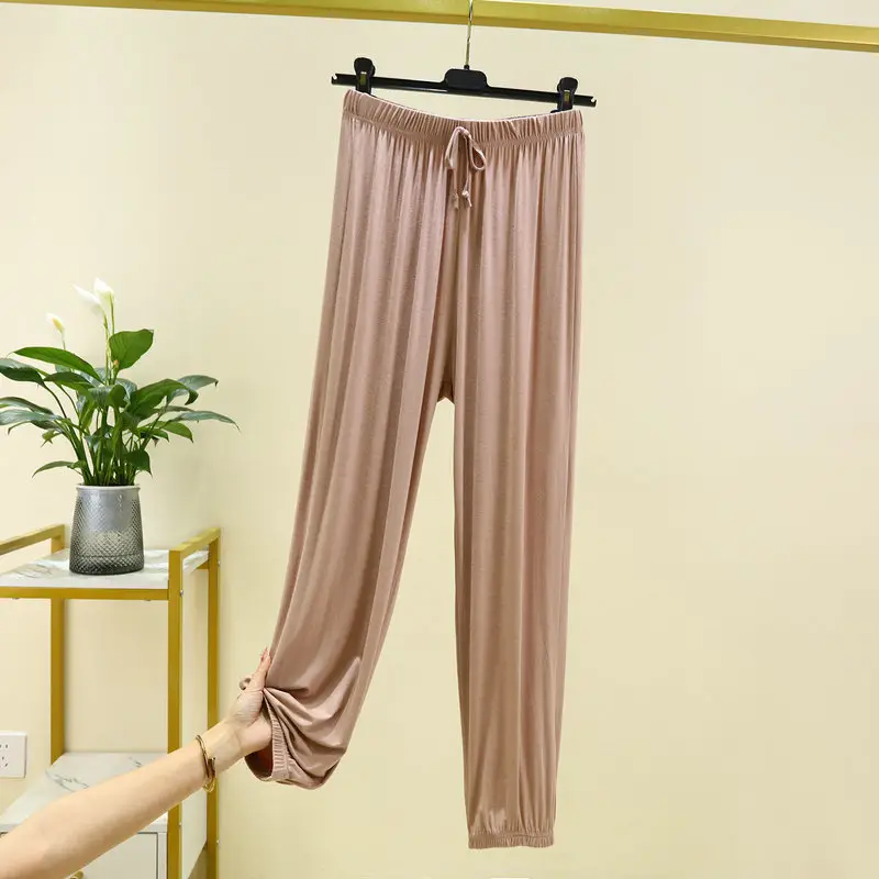 Women Drawstring Slimming Harem Pants Brown Summer 2025 — feature 12