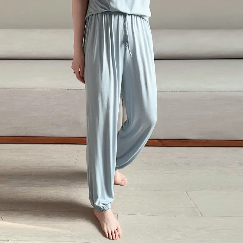 Women Drawstring Slimming Harem Pants Brown Summer 2025 — feature 2