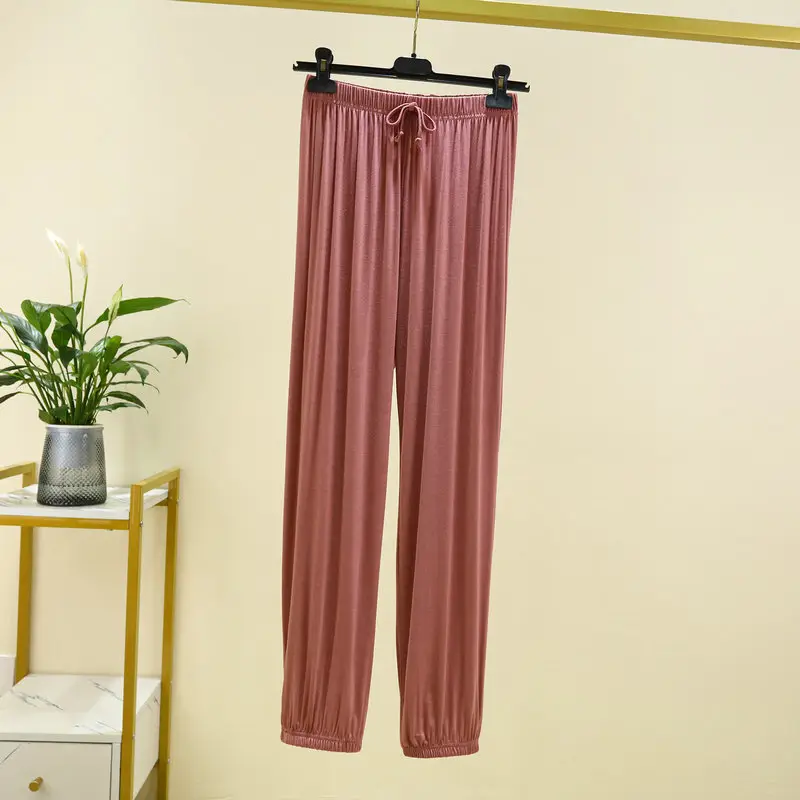 Women Drawstring Slimming Harem Pants Brown Summer 2025 — feature 20