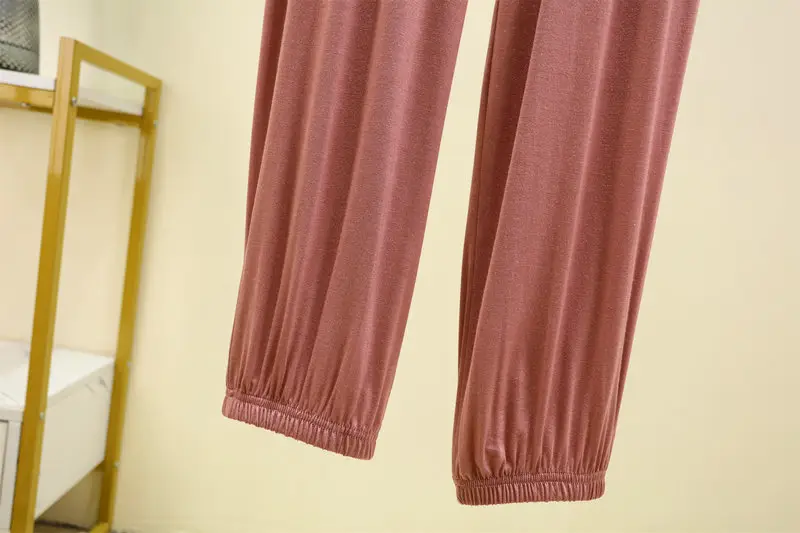 Women Drawstring Slimming Harem Pants Brown Summer 2025 — feature 24