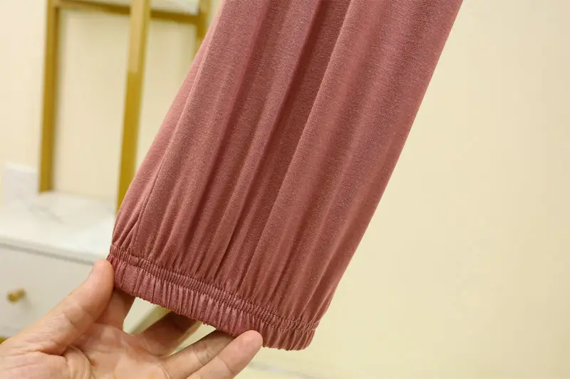 Women Drawstring Slimming Harem Pants Brown Summer 2025 — feature 25