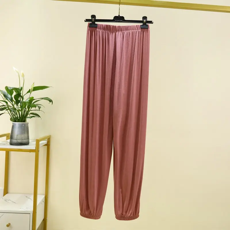 Women Drawstring Slimming Harem Pants Brown Summer 2025 - Image 3