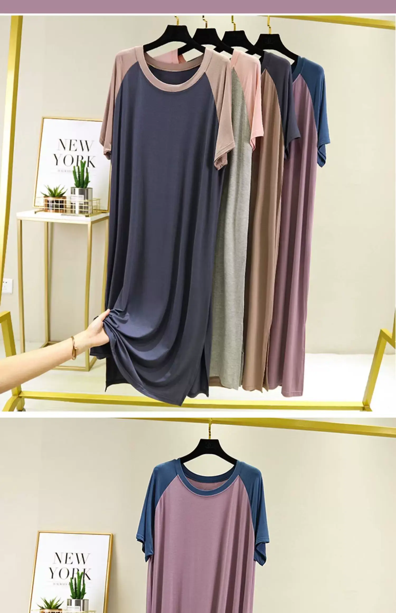 Summer Plus Size Modal Long Skirt Dress — feature 11