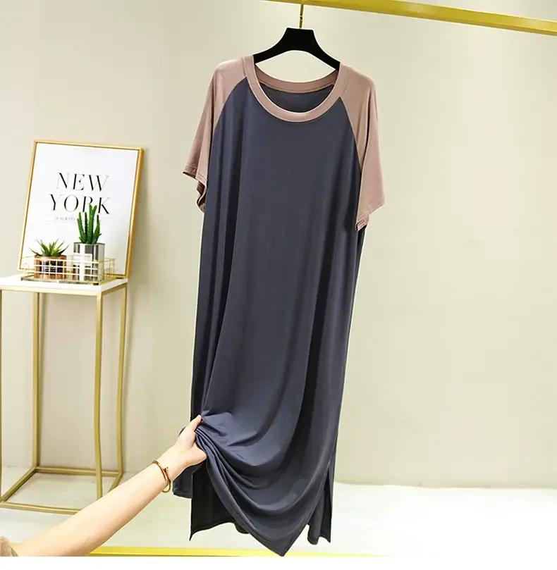 Summer Plus Size Modal Long Skirt Dress — feature 13