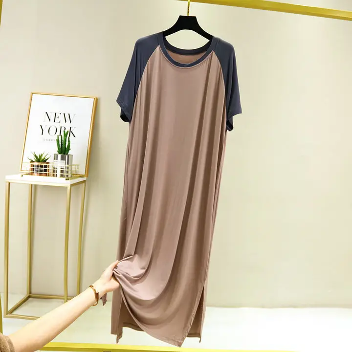 Summer Plus Size Modal Long Skirt Dress - Image 2
