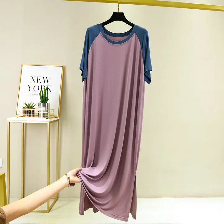 Summer Plus Size Modal Long Skirt Dress - Image 4