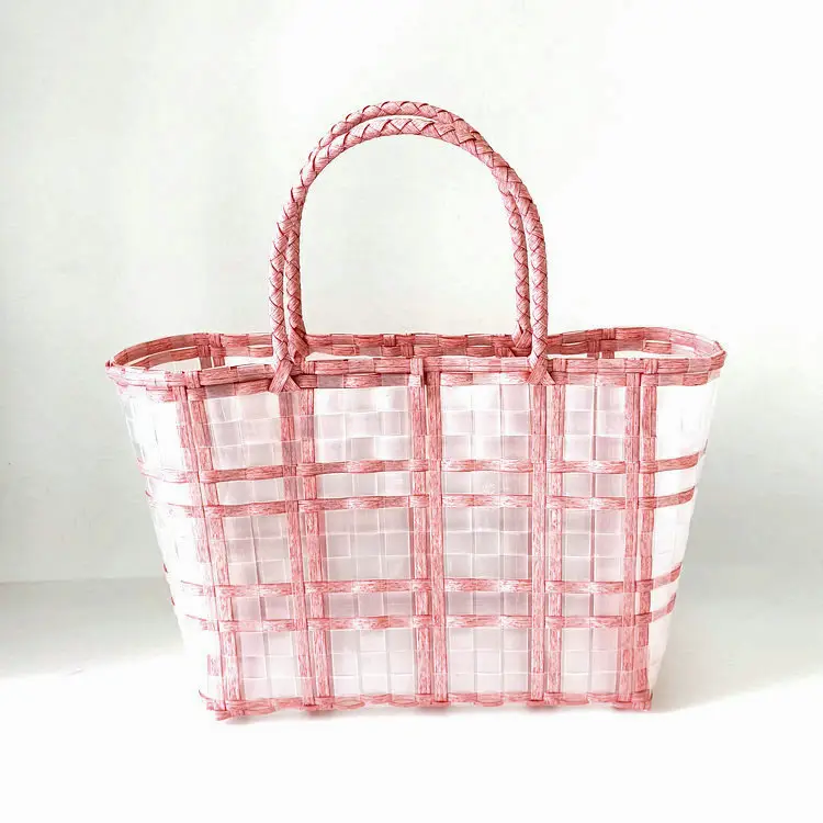 Factory New Transparent Jelly Beach Bag Portable Woven Handbag