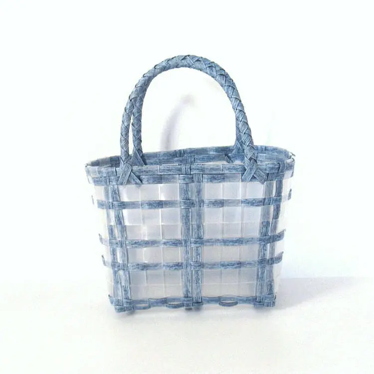 Factory New Transparent Jelly Beach Bag Portable Woven Handbag