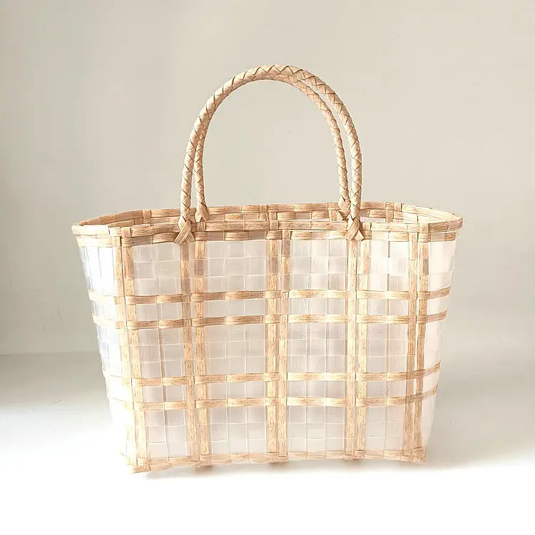 Factory New Transparent Jelly Beach Bag Portable Woven Handbag