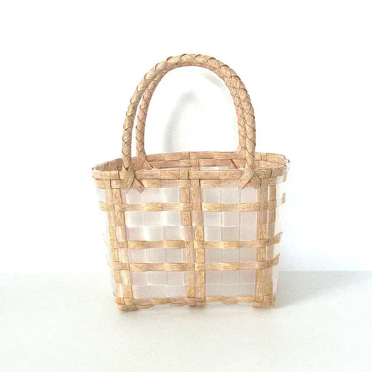 Factory New Transparent Jelly Beach Bag Portable Woven Handbag