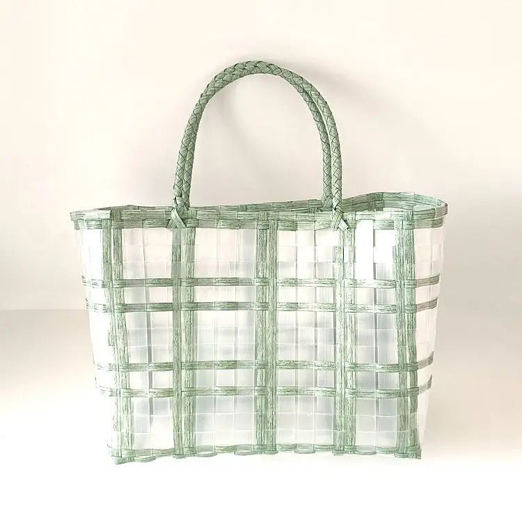 Factory New Transparent Jelly Beach Bag Portable Woven Handbag