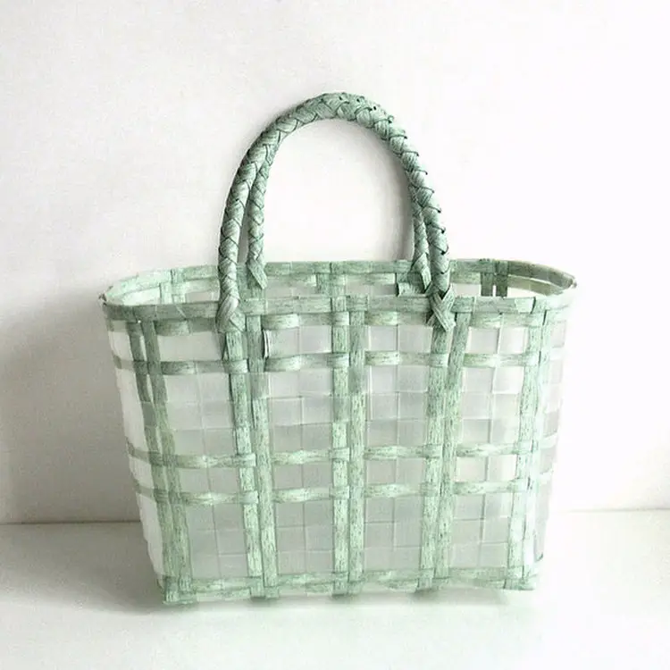 Factory New Transparent Jelly Beach Bag Portable Woven Handbag
