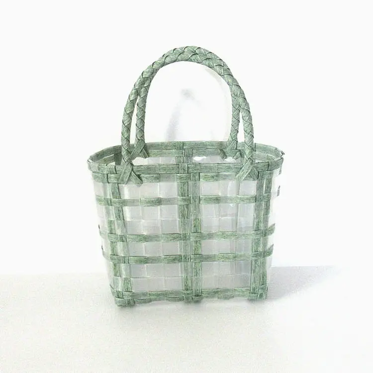Factory New Transparent Jelly Beach Bag Portable Woven Handbag