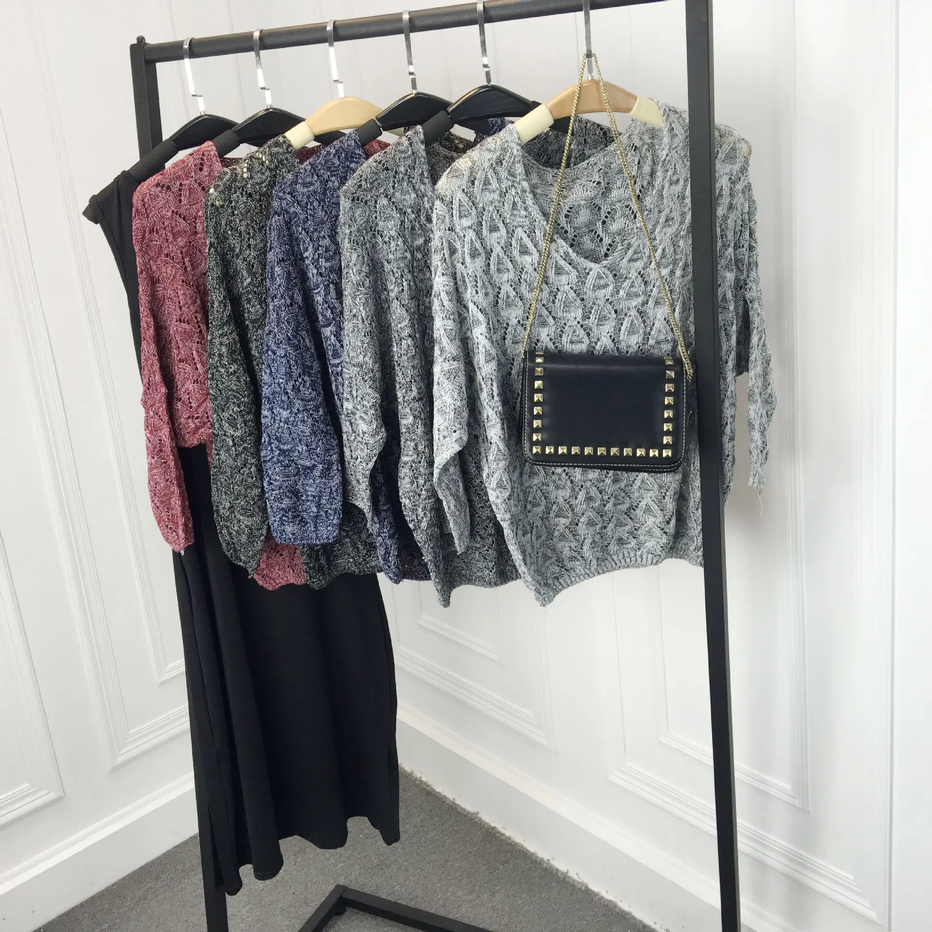 Korean Style Knitted V-Neck Sweater Set for Women