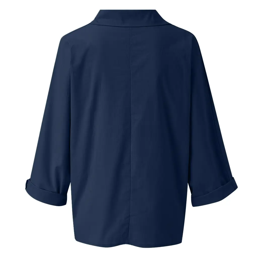 Women's Orange V-Neck Long Sleeve Pullover Top — feature 10