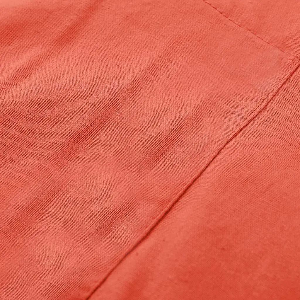 Women's Orange V-Neck Long Sleeve Pullover Top — feature 21