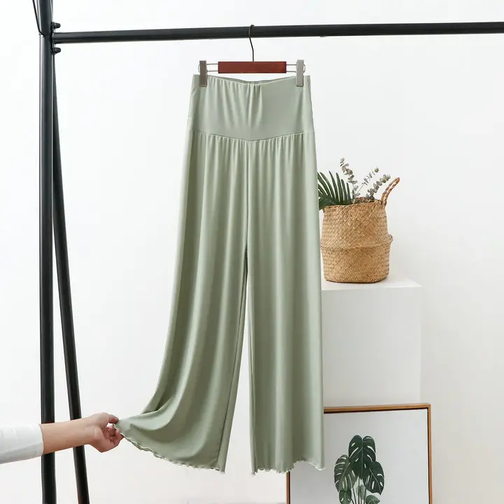Black Wide Leg High Waist Pants for Women Summer - Image 8