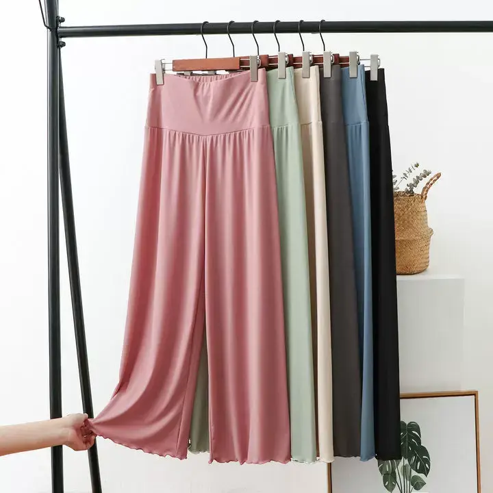 Black Wide Leg High Waist Pants for Women Summer — feature 6