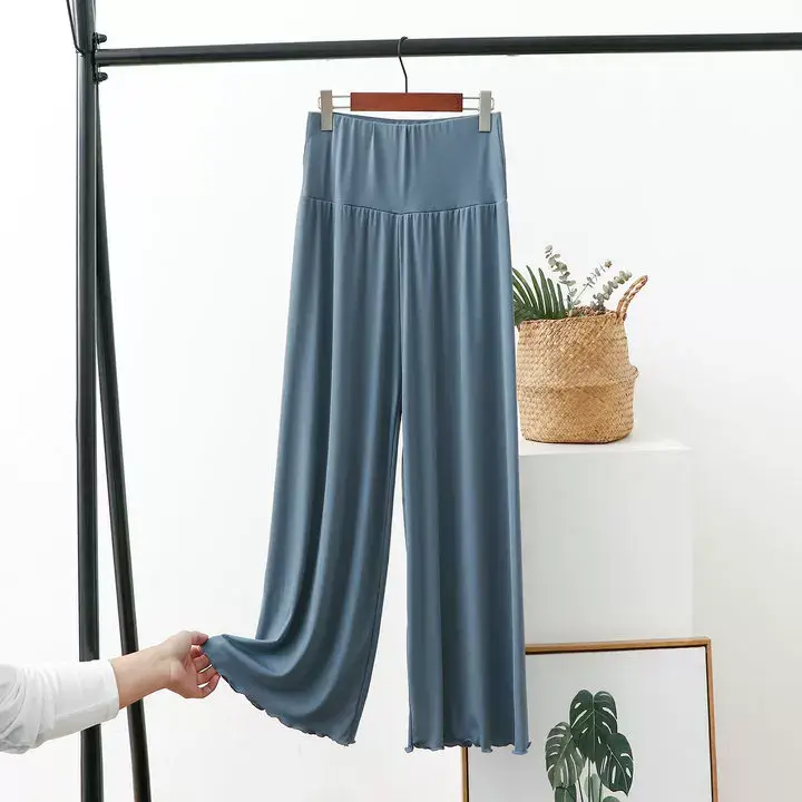 Black Wide Leg High Waist Pants for Women Summer — feature 7