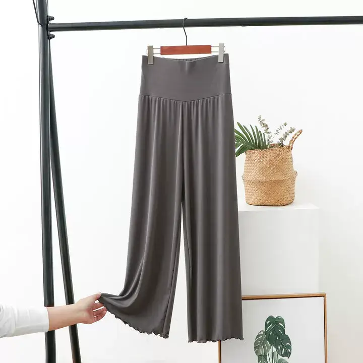 Black Wide Leg High Waist Pants for Women Summer — feature 9
