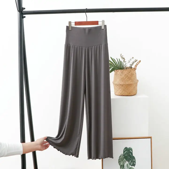 Black Wide Leg High Waist Pants for Women Summer - Image 5