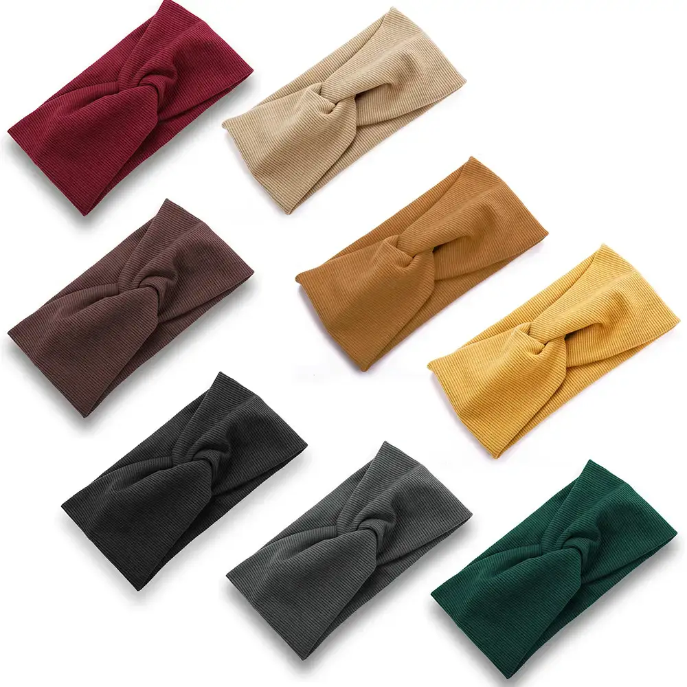 Men & Women Knitted Cross Hairband with Sweat Absorbent Design - Image 15