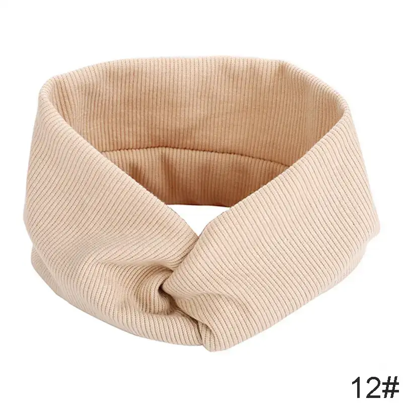 Men & Women Knitted Cross Hairband with Sweat Absorbent Design - Image 10